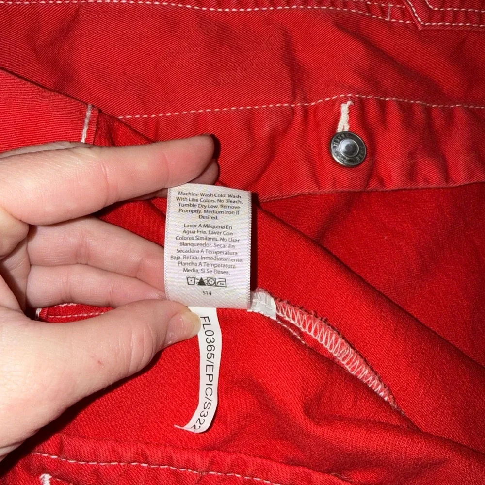 Vibrant Red Kids Jean Jacket - Picture 5 of 6